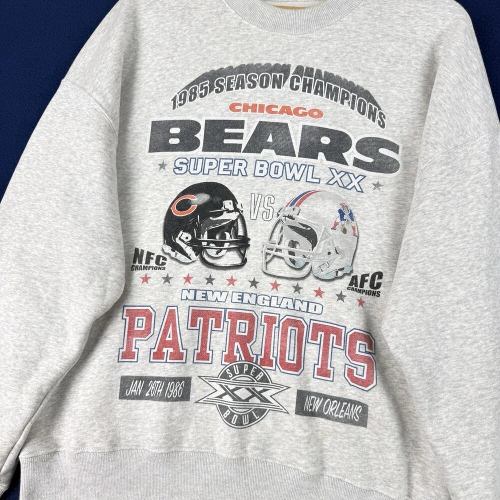 Abercrombie & Fitch NFL Chicago Bears Super Bowl XX Sweatshirt Oversized Size S - Picture 9 of 9